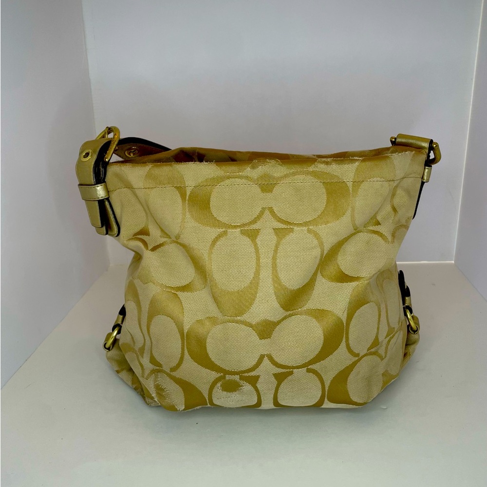 Vintage Coach Gold crossbody and shoulder bag multi wear monogram